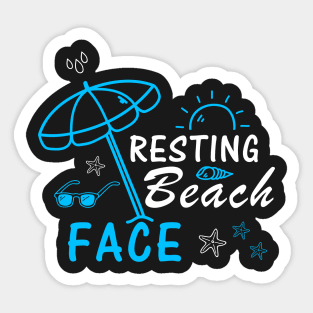 Resting Beach Face Sticker